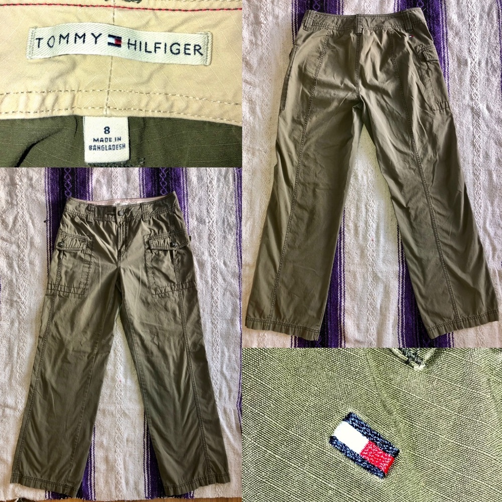 Tommy Hillfiger army green cargo pants | Size 6